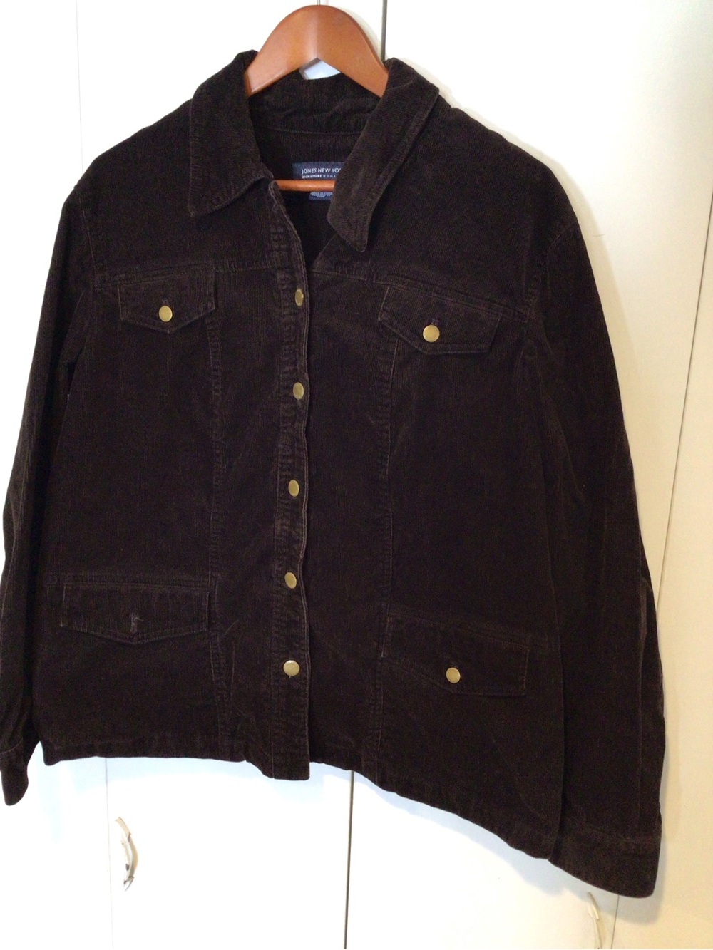 Jones New York Dark Brown Corduroy Jacket